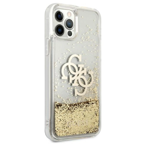 Buy Guess GUHCP12LLG4GGO Apple iPhone 12 Pro Max gold hardcase 4G Big Liquid Glitter - GUE1018GLD - {ean13} - Home Screen Store Europe