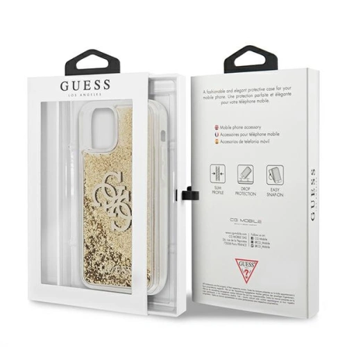 Buy Guess GUHCP12LLG4GGO Apple iPhone 12 Pro Max gold hardcase 4G Big Liquid Glitter - GUE1018GLD - {ean13} - Home Screen Store Europe