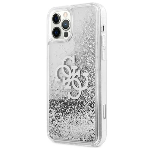 Kup Etui Guess GUHCP12LLG4GSI Apple iPhone 12 Pro Max srebrny/silver hardcase 4G Big Liquid Glitter - GUE1019SLV - {ean13} - Sklep Home Screen