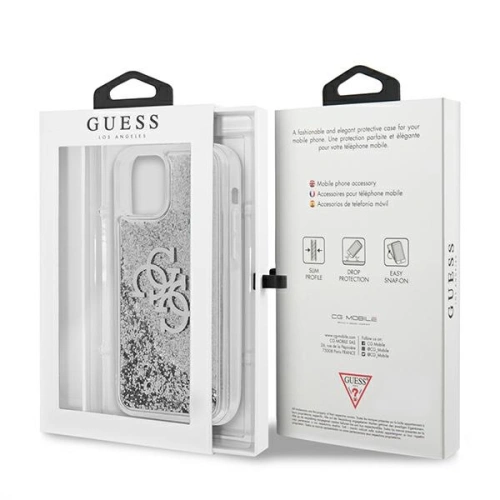 Kup Etui Guess GUHCP12LLG4GSI Apple iPhone 12 Pro Max srebrny/silver hardcase 4G Big Liquid Glitter - GUE1019SLV - {ean13} - Sklep Home Screen