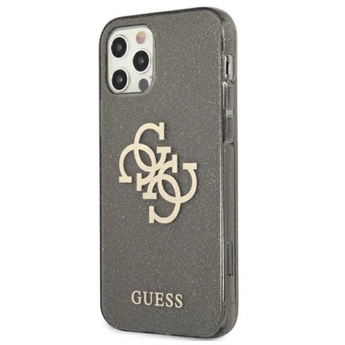 Buy Guess GUHCP12LPCUGL4GBK Apple iPhone 12 Pro Max black hard case Glitter 4G Big Logo - GUE1020BLK - {ean13} - Home Screen Store Europe