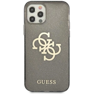 Kup Etui Guess GUHCP12LPCUGL4GBK Apple iPhone 12 Pro Max czarny/black hard case Glitter 4G Big Logo - GUE1020BLK - {ean13} - Sklep Home Screen