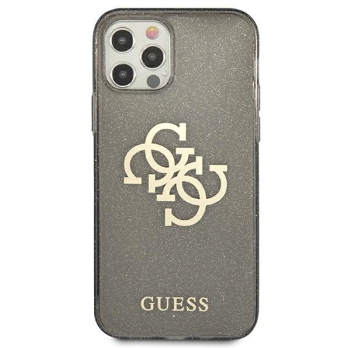 Buy Guess GUHCP12LPCUGL4GBK Apple iPhone 12 Pro Max black hard case Glitter 4G Big Logo - GUE1020BLK - {ean13} - Home Screen Store Europe
