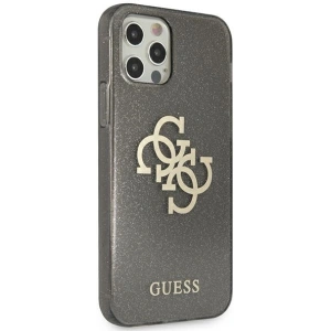 Buy Guess GUHCP12LPCUGL4GBK Apple iPhone 12 Pro Max black hard case Glitter 4G Big Logo - GUE1020BLK - {ean13} - Home Screen Store Europe