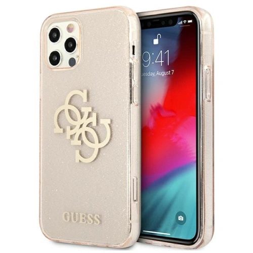 Kup Etui Guess GUHCP12LPCUGL4GGO Apple iPhone 12 Pro Max złoty/gold hard case Glitter 4G Big Logo - GUE1021GLD - {ean13} - Sklep Home Screen