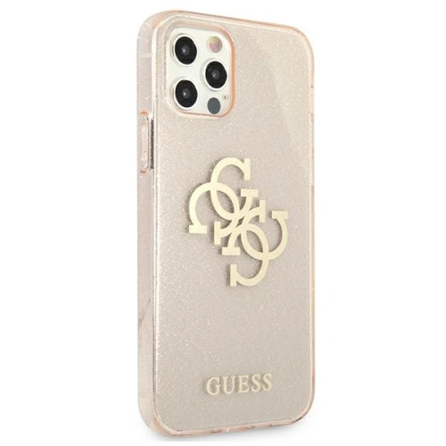 Kup Etui Guess GUHCP12LPCUGL4GGO Apple iPhone 12 Pro Max złoty/gold hard case Glitter 4G Big Logo - GUE1021GLD - {ean13} - Sklep Home Screen