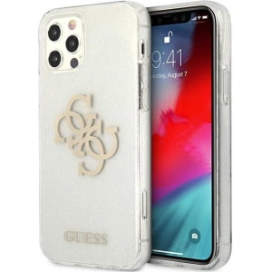 Kup Etui Guess GUHCP12LPCUGL4GTR Apple iPhone 12 Pro Max transparent hard case Glitter 4G Big Logo - GUE1023CL - {ean13} - Sklep Home Screen