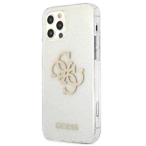 Kup Etui Guess GUHCP12LPCUGL4GTR Apple iPhone 12 Pro Max transparent hard case Glitter 4G Big Logo - GUE1023CL - {ean13} - Sklep Home Screen