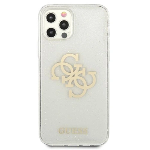 Kup Etui Guess GUHCP12LPCUGL4GTR Apple iPhone 12 Pro Max transparent hard case Glitter 4G Big Logo - GUE1023CL - {ean13} - Sklep Home Screen