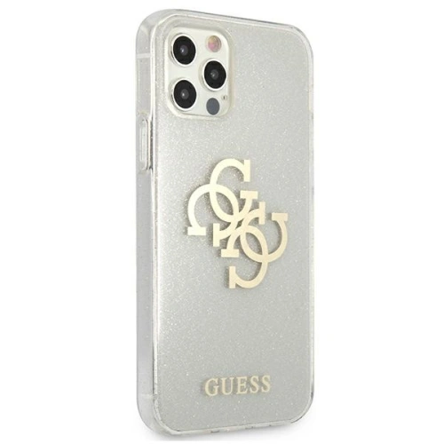Kup Etui Guess GUHCP12LPCUGL4GTR Apple iPhone 12 Pro Max transparent hard case Glitter 4G Big Logo - GUE1023CL - {ean13} - Sklep Home Screen