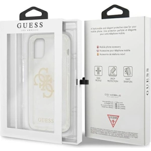 Buy Guess GUHCP12LPCUGL4GTR Apple iPhone 12 Pro Max transparent hard case Glitter 4G Big Logo - GUE1023CL - {ean13} - Home Screen Store Europe