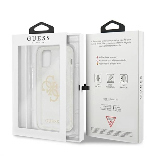 Kup Etui Guess GUHCP12LPCUGL4GTR Apple iPhone 12 Pro Max transparent hard case Glitter 4G Big Logo - GUE1023CL - {ean13} - Sklep Home Screen