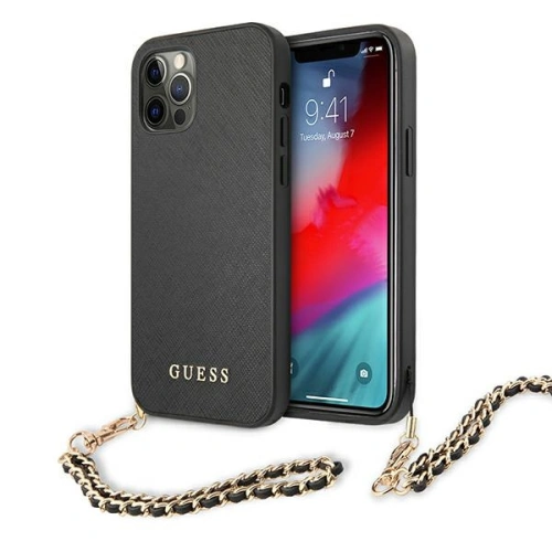 Kup Etui Guess GUHCP12LSASGBK Apple iPhone 12 Pro Max černý/black hardcase Saffiano Chain - GUE1026BLK - {ean13} - Sklep Home Screen