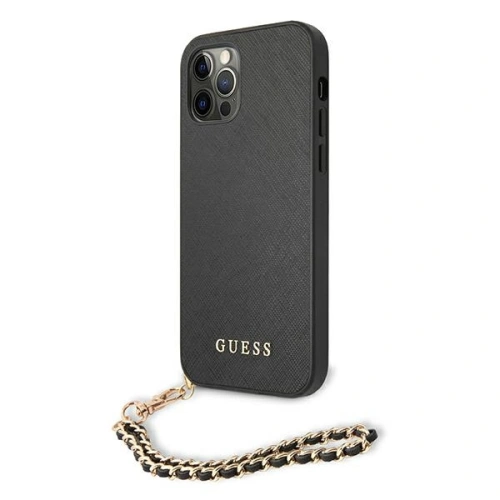 Kup Guess Apple Tasche GUHCP12LSASGBK iPhone 12 Pro Max schwarz/schwarz Hardcase Saffiano Chain - GUE1026BLK - {ean13} - Sklep Home Screen