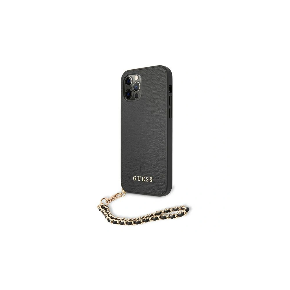 Etui Guess GUHCP12LSASGBK Apple iPhone 12 Pro Max czarny/black hardcase Saffiano Chain