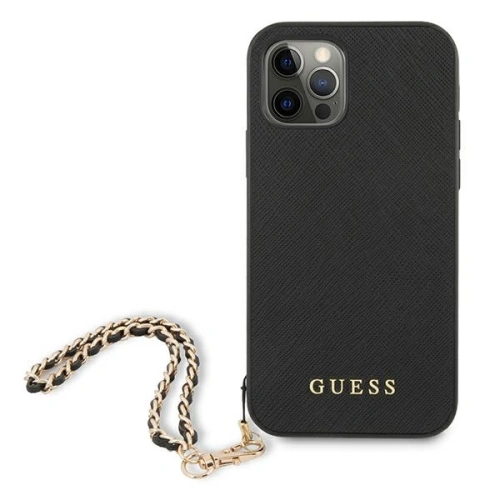 Kup Guess Apple Tasche GUHCP12LSASGBK iPhone 12 Pro Max schwarz/schwarz Hardcase Saffiano Chain - GUE1026BLK - {ean13} - Sklep Home Screen