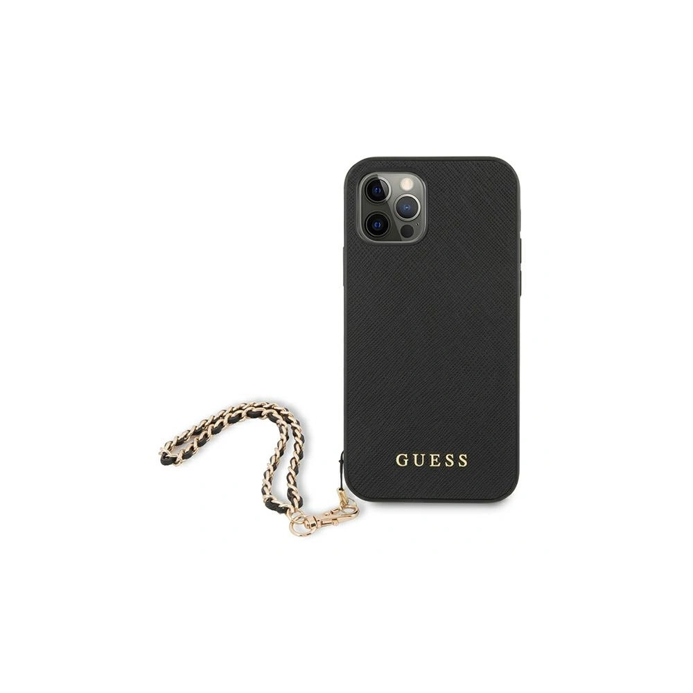 Etui Guess GUHCP12LSASGBK Apple iPhone 12 Pro Max czarny/black hardcase Saffiano Chain