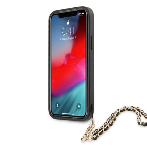Kup Guess Apple Tasche GUHCP12LSASGBK iPhone 12 Pro Max schwarz/schwarz Hardcase Saffiano Chain - GUE1026BLK - {ean13} - Sklep Home Screen