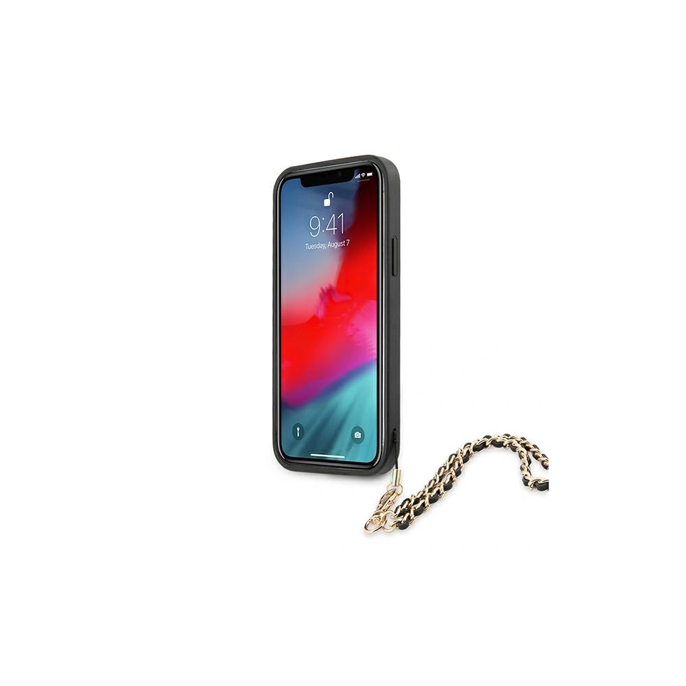 Etui Guess GUHCP12LSASGBK Apple iPhone 12 Pro Max czarny/black hardcase Saffiano Chain