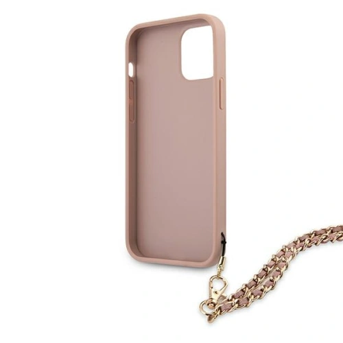 Kup Etui Guess GUHCP12LSASGPI Apple iPhone 12 Pro Max różowy/pink hardcase Saffiano Chain - GUE1027PNK - {ean13} - Sklep Home Screen