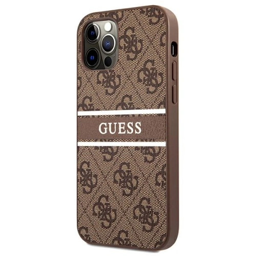 Kup Etui Guess GUHCP12M4GDBR Apple iPhone 12/12 Pro barna/brown hardcase 4G Stripe - GUE1028BR - {ean13} - Sklep Home Screen