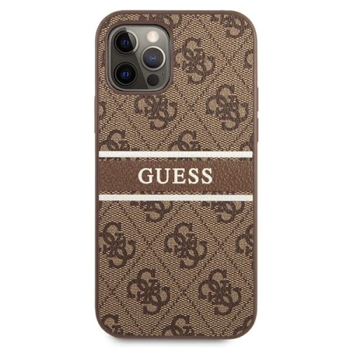 Kup Etui Guess GUHCP12M4GDBR Apple iPhone 12/12 Pro barna/brown hardcase 4G Stripe - GUE1028BR - {ean13} - Sklep Home Screen
