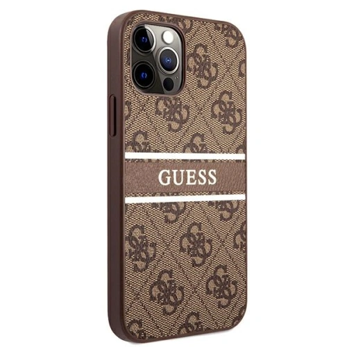 Kup Etui Guess GUHCP12M4GDBR Apple iPhone 12/12 Pro barna/brown hardcase 4G Stripe - GUE1028BR - {ean13} - Sklep Home Screen