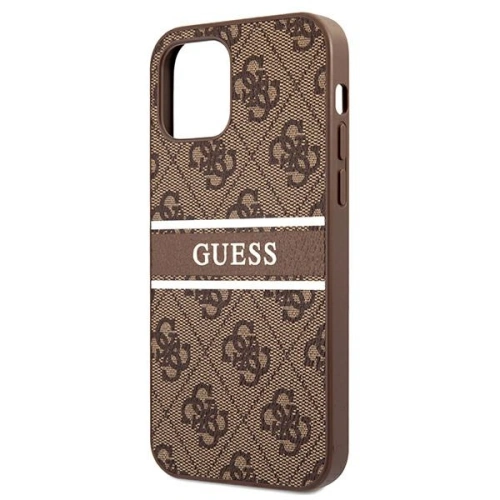 Kup Etui Guess GUHCP12M4GDBR Apple iPhone 12/12 Pro barna/brown hardcase 4G Stripe - GUE1028BR - {ean13} - Sklep Home Screen