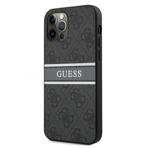 Kup Etui Guess GUHCP12M4GDGR Apple iPhone 12/12 Pro gri/grey hardcase 4G Stripe - GUE1029GRY - {ean13} - Sklep Home Screen