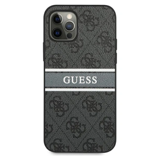 Kup Etui Guess GUHCP12M4GDGR Apple iPhone 12/12 Pro gri/grey hardcase 4G Stripe - GUE1029GRY - {ean13} - Sklep Home Screen