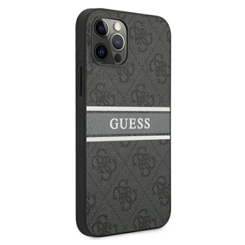 Kup Etui Guess GUHCP12M4GDGR Apple iPhone 12/12 Pro gri/grey hardcase 4G Stripe - GUE1029GRY - {ean13} - Sklep Home Screen