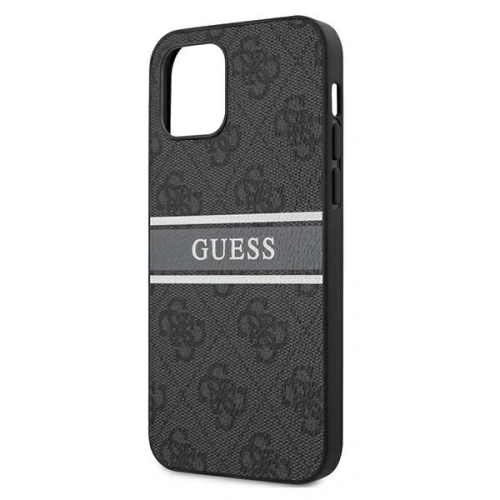 Kup Etui Guess GUHCP12M4GDGR Apple iPhone 12/12 Pro gri/grey hardcase 4G Stripe - GUE1029GRY - {ean13} - Sklep Home Screen