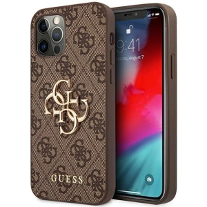 Kup Etui Guess GUHCP12M4GMGBR Apple iPhone 12/12 Pro brązowy/brown hardcase 4G Big Metal Logo - GUE1030BR - {ean13} - Sklep Home Screen