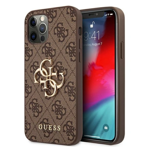 Kup Etui Guess GUHCP12M4GMGBR Apple iPhone 12/12 Pro brązowy/brown hardcase 4G Big Metal Logo - GUE1030BR - {ean13} - Sklep Home Screen