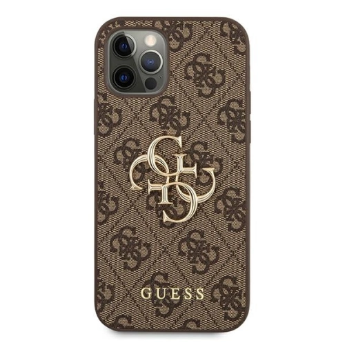 Kup Etui Guess GUHCP12M4GMGBR Apple iPhone 12/12 Pro brązowy/brown hardcase 4G Big Metal Logo - GUE1030BR - {ean13} - Sklep Home Screen