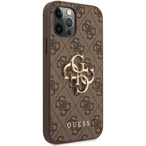 Kup Etui Guess GUHCP12M4GMGBR Apple iPhone 12/12 Pro barna/brown hardcase 4G Big Metal Logo - GUE1030BR - {ean13} - Sklep Home Screen