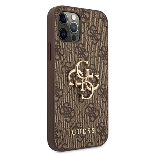 Kup Etui Guess GUHCP12M4GMGBR Apple iPhone 12/12 Pro brązowy/brown hardcase 4G Big Metal Logo - GUE1030BR - {ean13} - Sklep Home Screen