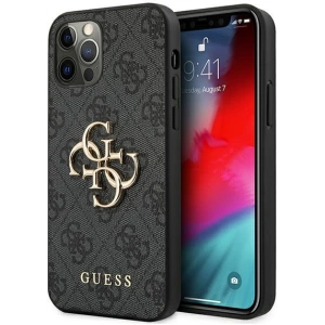 Kup Etui Guess GUHCP12M4GMGGR Apple iPhone 12/12 Pro szary/grey hardcase 4G Big Metal Logo - GUE1031GRY - {ean13} - Sklep Home Screen