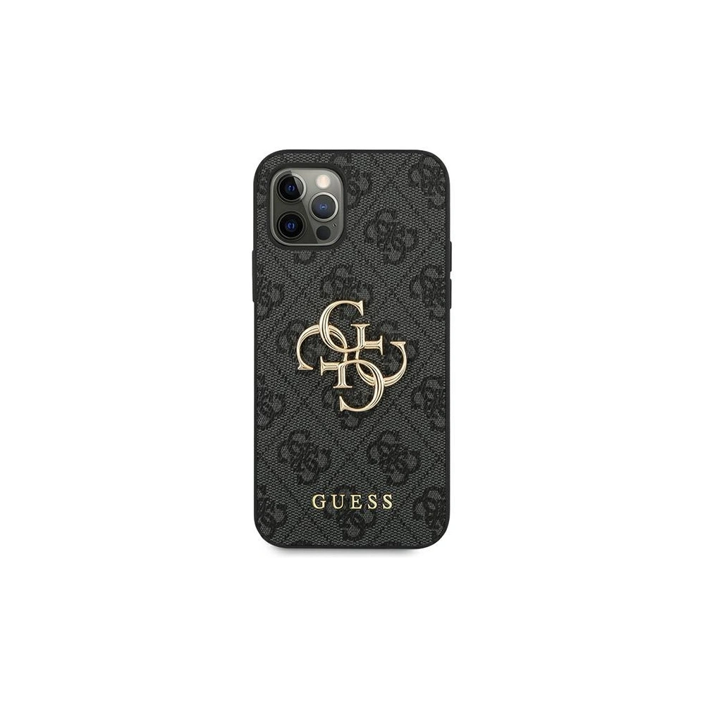 Etui Guess GUHCP12M4GMGGR Apple iPhone 12/12 Pro szary/grey hardcase 4G Big Metal Logo