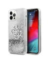 Etui Guess GUHCP12MLG4GSI Apple iPhone 12/12 Pro stříbrný/silver hardcase 4G Big Liquid Glitter
