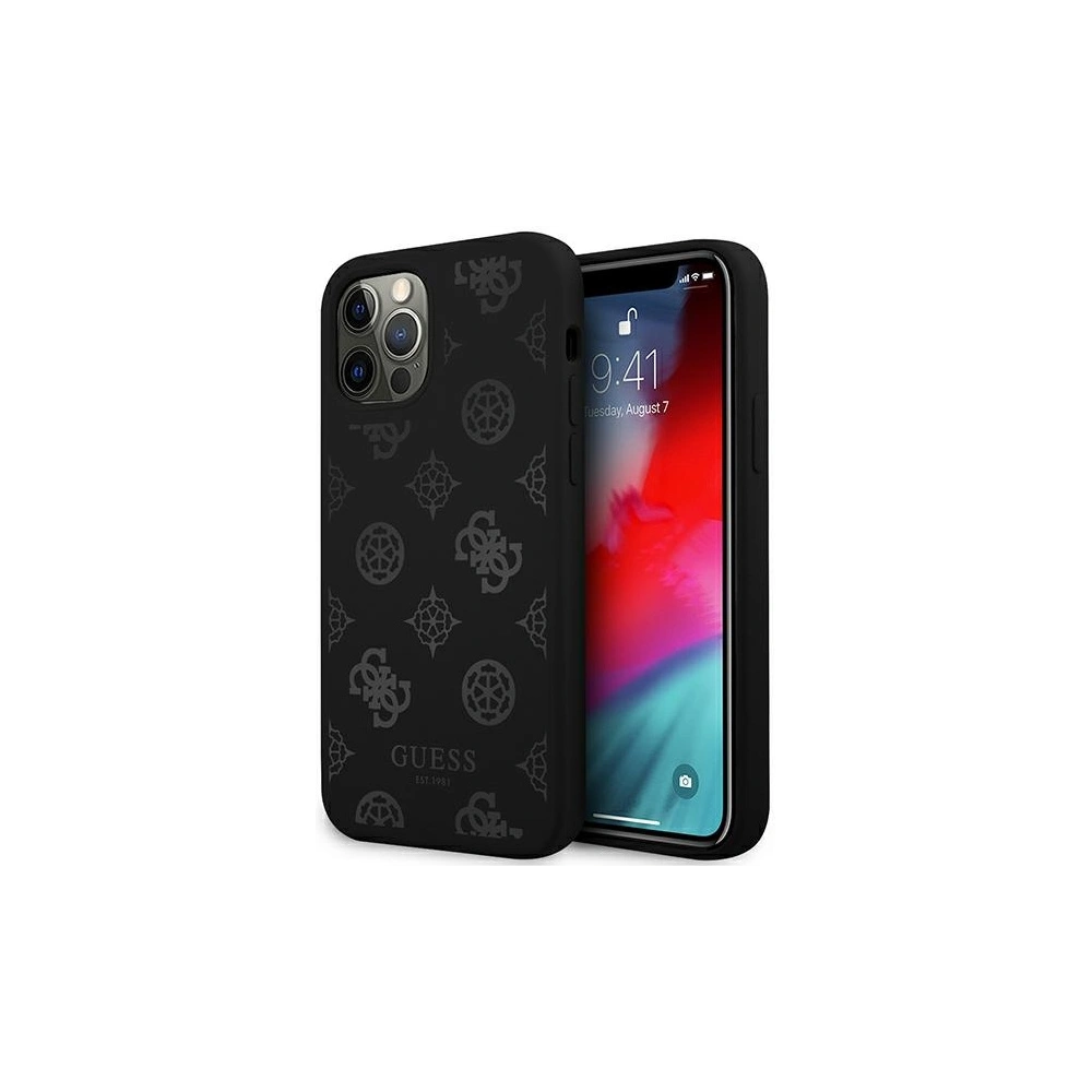 Etui Guess GUHCP12MLSPEBK Apple iPhone 12/12 Pro czarny/black hard case Peony Collection
