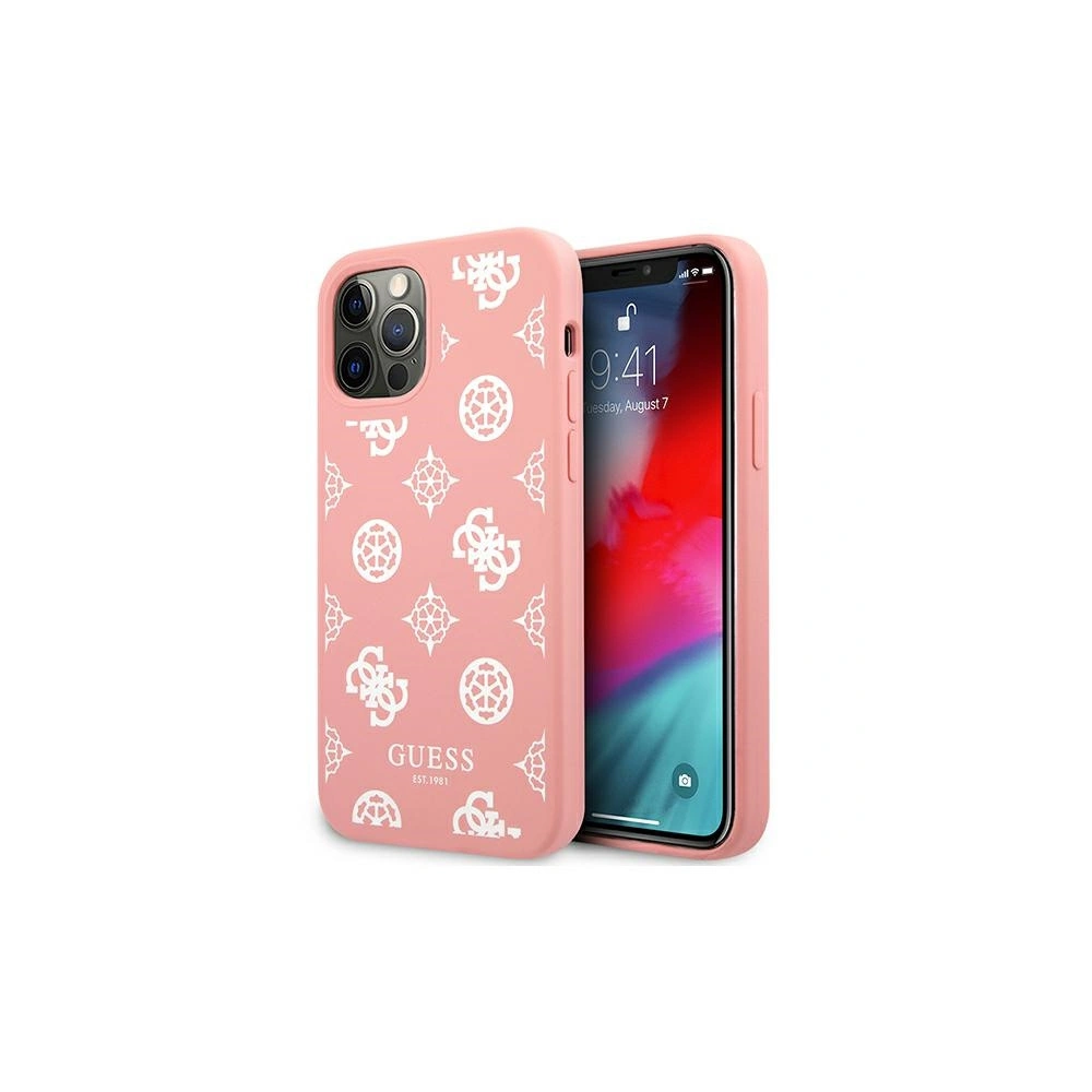 Etui Guess GUHCP12MLSPEWPI Apple iPhone 12/12 Pro różowy/pink hard case Peony Collection