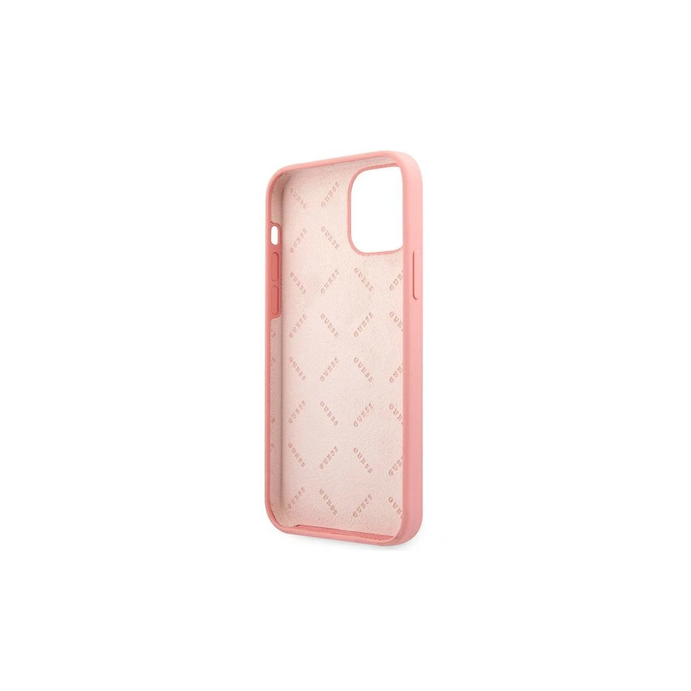 Etui Guess GUHCP12MLSPEWPI Apple iPhone 12/12 Pro różowy/pink hard case Peony Collection