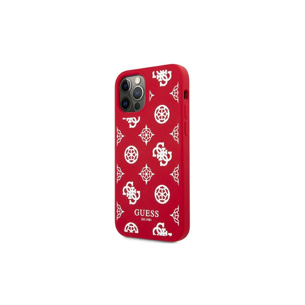 Etui Guess GUHCP12MLSPEWRE Apple iPhone 12/12 Pro czerwony/red hard case Peony Collection