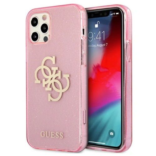 Kup Guess Apple Tasche GUHCP12MPCUGL4GPI iPhone 12/12 Pro rosa/rosa Hartschale Glitter 4G Big Logo - GUE1040PNK - {ean13} - Sklep Home Screen