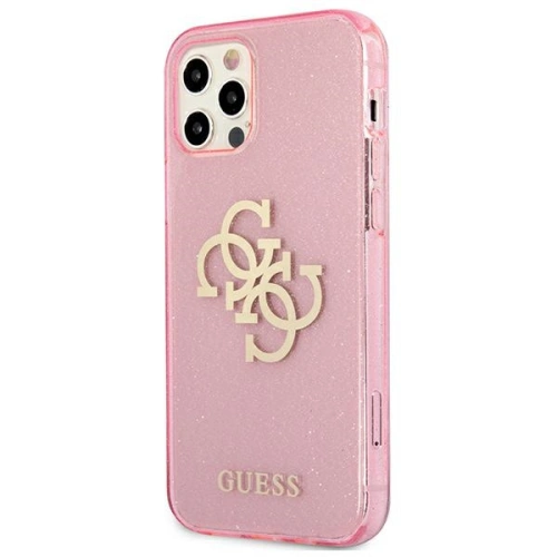 Kup Guess Apple Tasche GUHCP12MPCUGL4GPI iPhone 12/12 Pro rosa/rosa Hartschale Glitter 4G Big Logo - GUE1040PNK - {ean13} - Sklep Home Screen