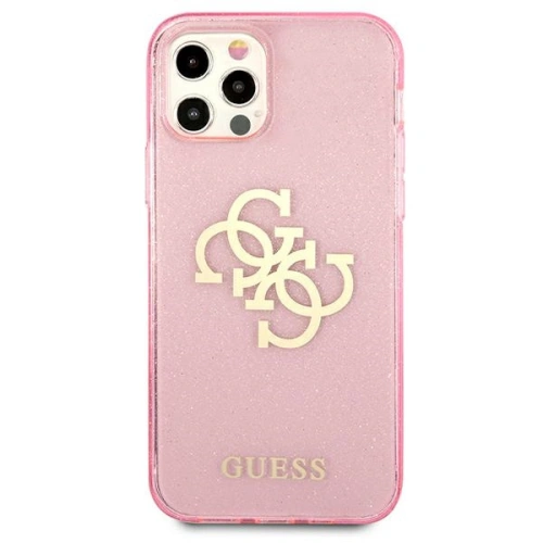 Kup Guess Apple Tasche GUHCP12MPCUGL4GPI iPhone 12/12 Pro rosa/rosa Hartschale Glitter 4G Big Logo - GUE1040PNK - {ean13} - Sklep Home Screen