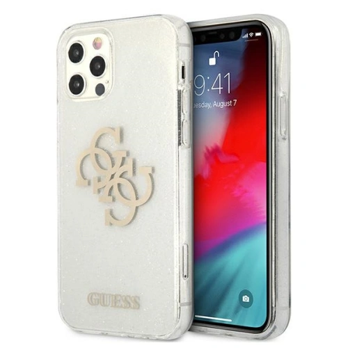 Kup Guess Apple Tasche GUHCP12MPCUGL4GTR iPhone 12/12 Pro transparente Hartschale Glitter 4G Big Logo - GUE1041CL - {ean13} - Sklep Home Screen