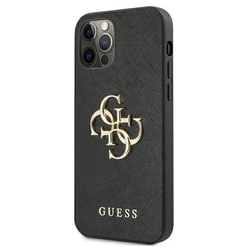 Kup Guess Apple Tasche GUHCP12MSA4GGBK iPhone 12/12 Pro schwarz/schwarz Hartschale Saffiano 4G Metal Logo - GUE1042BLK - {ean13} - Sklep Home Screen