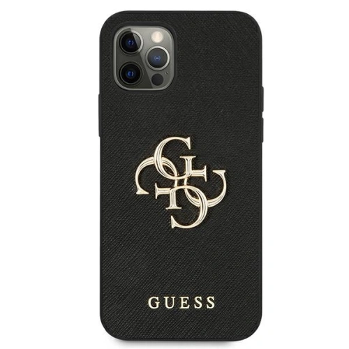 Kup Guess Apple Tasche GUHCP12MSA4GGBK iPhone 12/12 Pro schwarz/schwarz Hartschale Saffiano 4G Metal Logo - GUE1042BLK - {ean13} - Sklep Home Screen